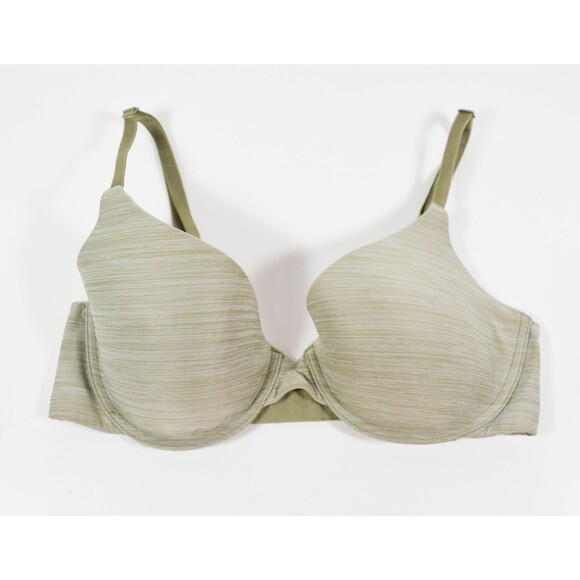 Victoria Secret Uplift Semi Demi Green Heather Lightly Padded Underwire Bra 32D - Picture 1 of 5